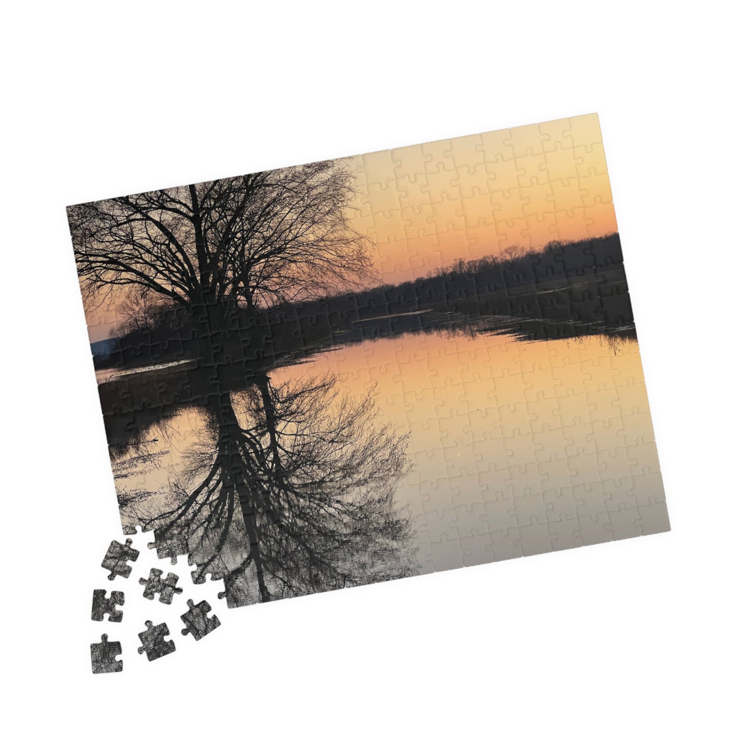 Horizontal “Reflection At Sunset” Puzzle (110, 252, 520, 1014-piece)