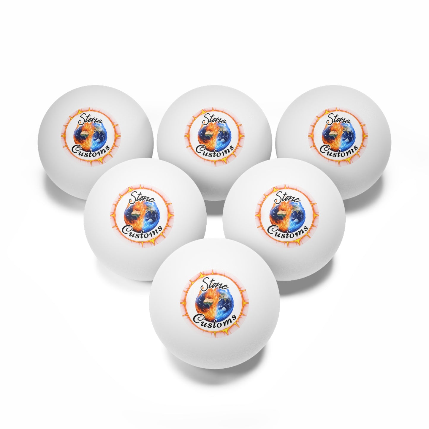 "Stone Customs" Ping Pong Balls, 6 pcs