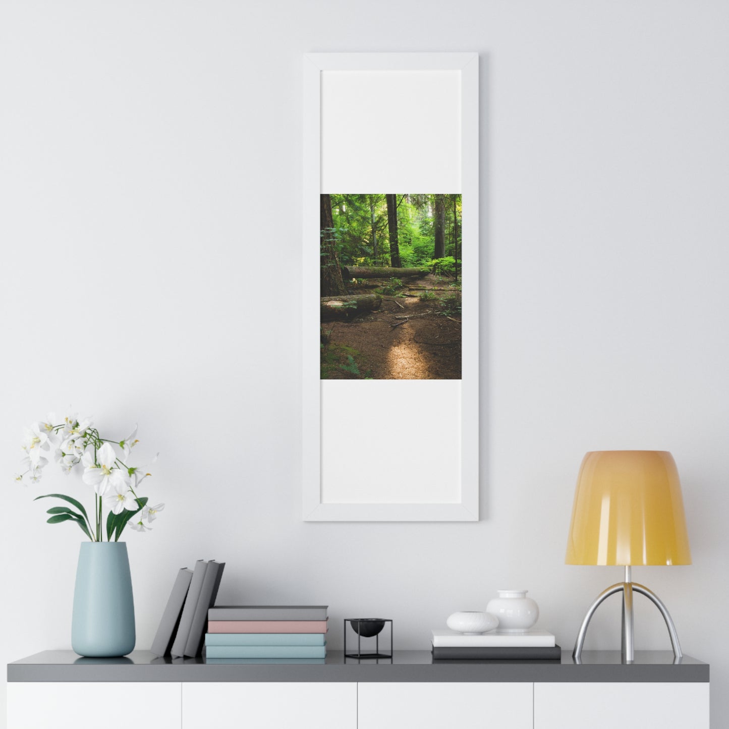 "Fallen Tree" Framed Vertical Poster