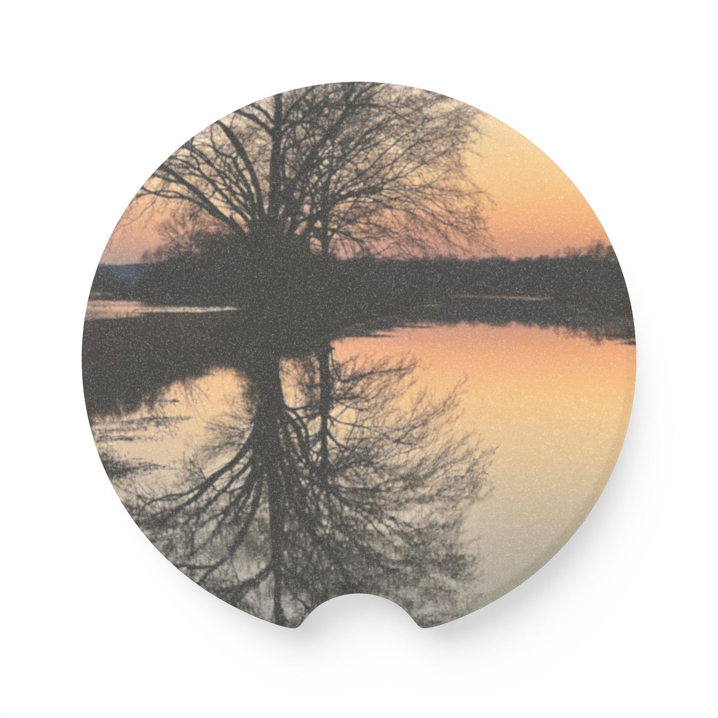 “Reflection At Sunset” Soapstone Car Coaster