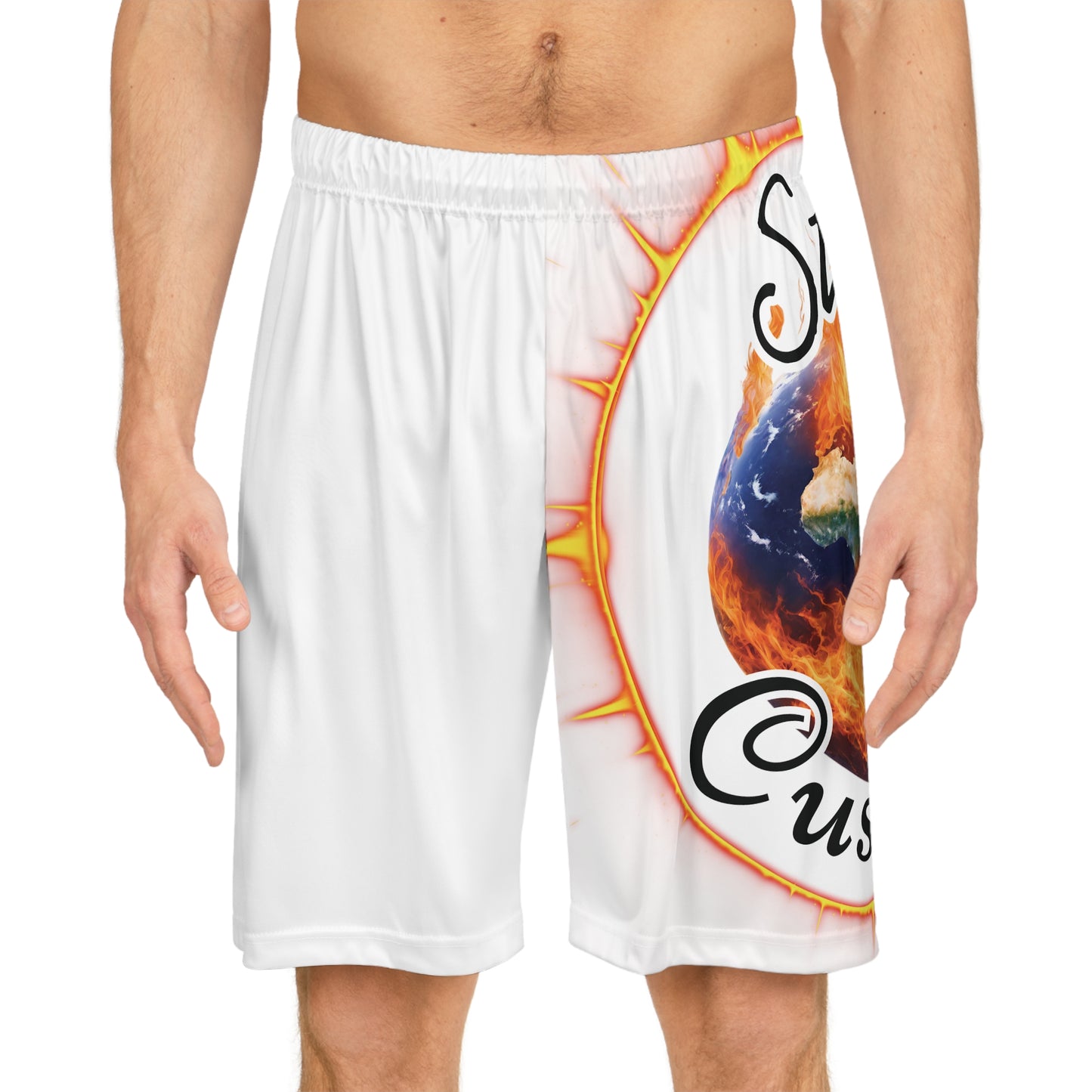 "Stone Customs" Left Leg Basketball Shorts (AOP)