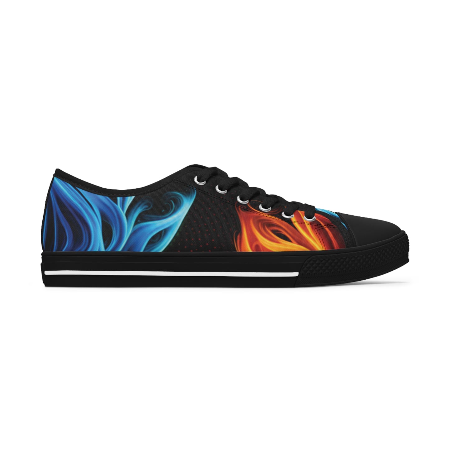 "Dancing Flames" Women's Low Top Sneakers