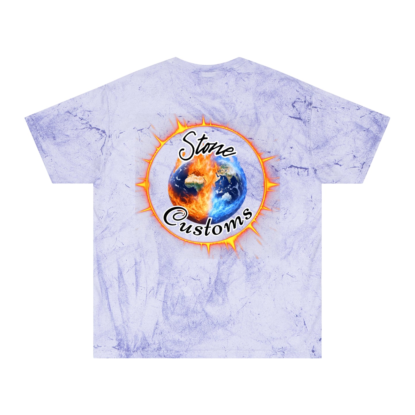 "Stone Customs" Logo on back Unisex Color Blast T-Shirt