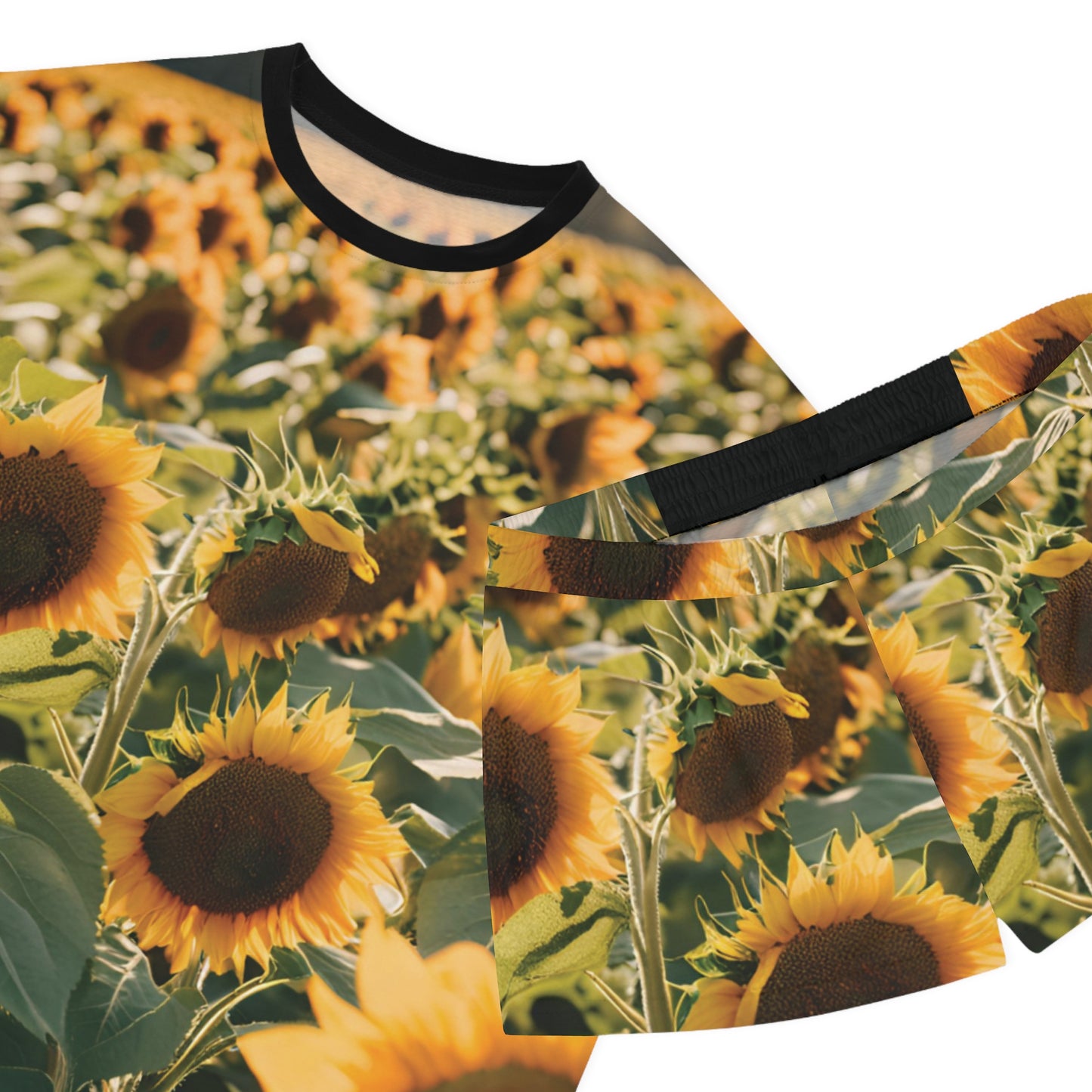 "Sunflower Field" Women's Short Pajama Set (AOP)