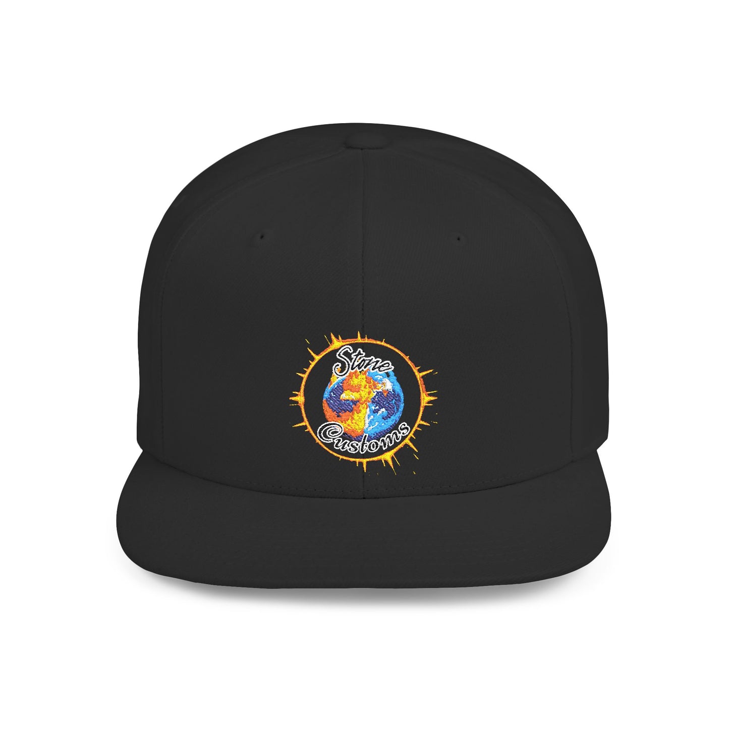 "Stone Customs" Logo Flat Bill Snapback