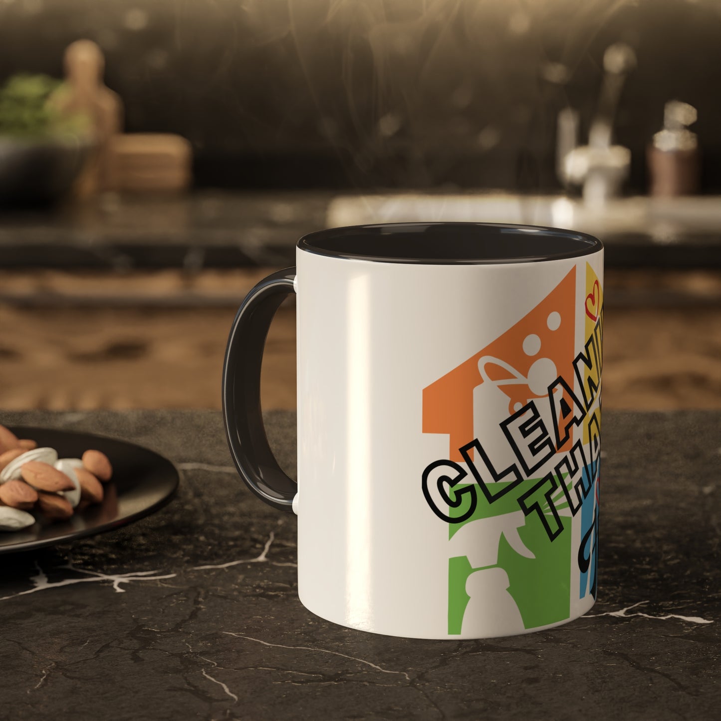 "Cleaning That Fitz" Logo Colorful Mugs, 11oz