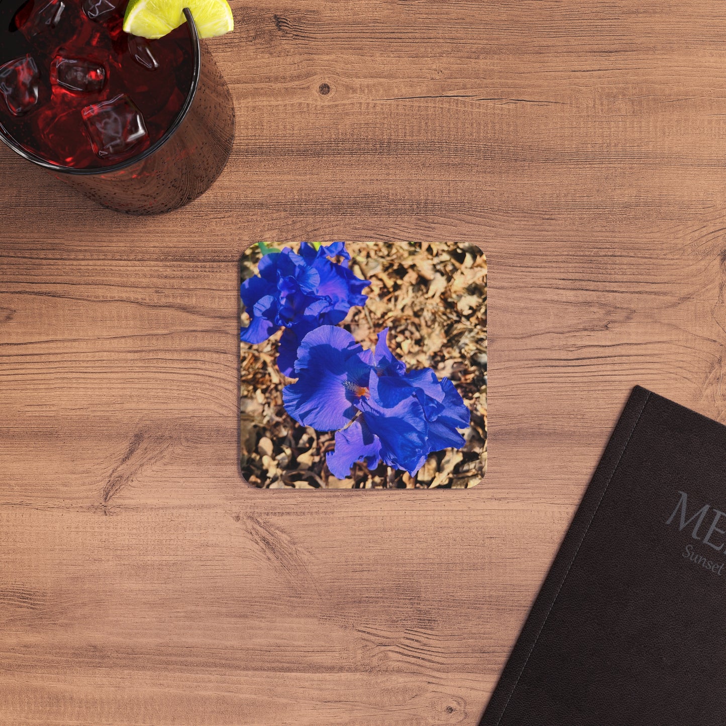 "Blue Flowers" Coasters (50, 100 pcs)