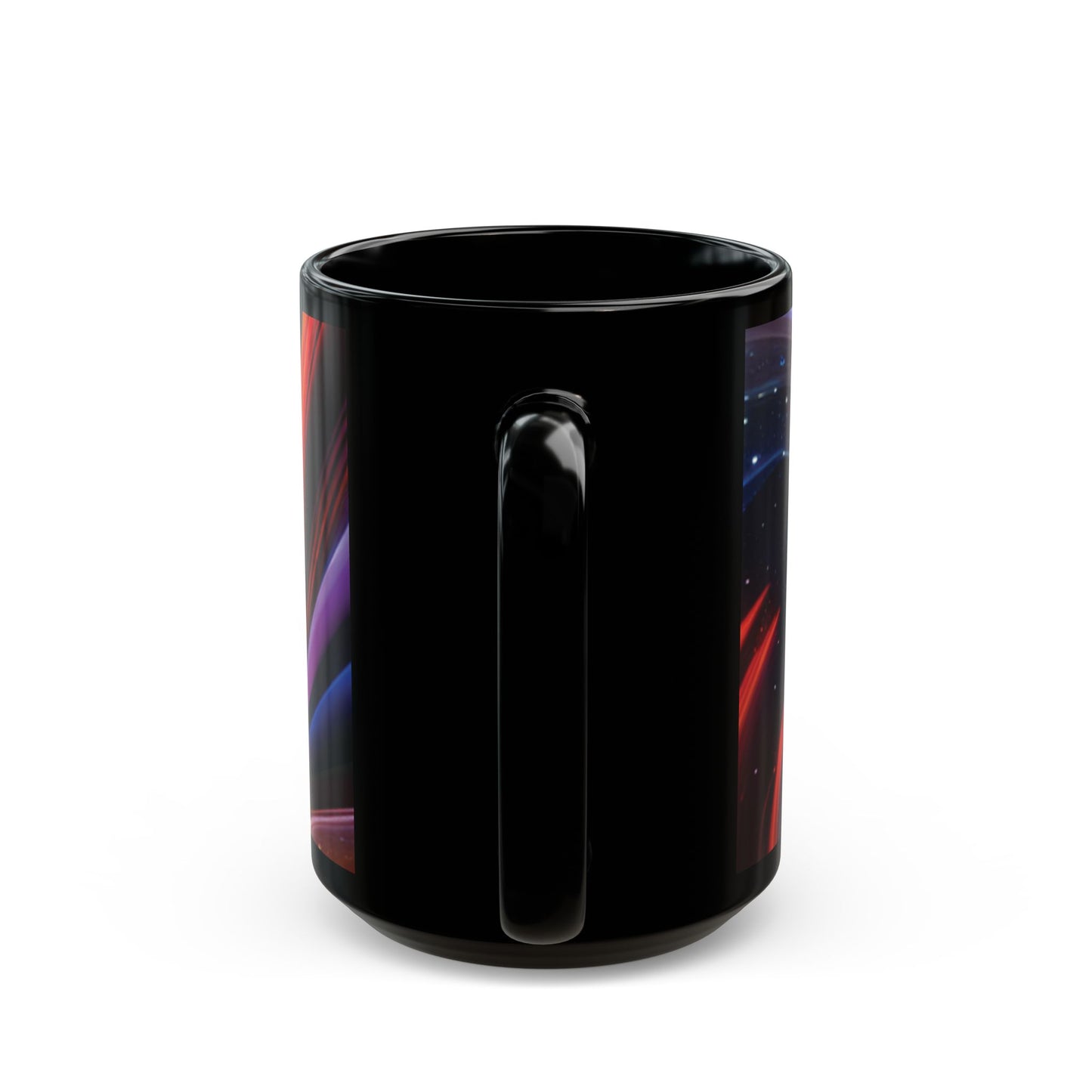 "Cosmic Spiral" Black Mug (11oz, 15oz)