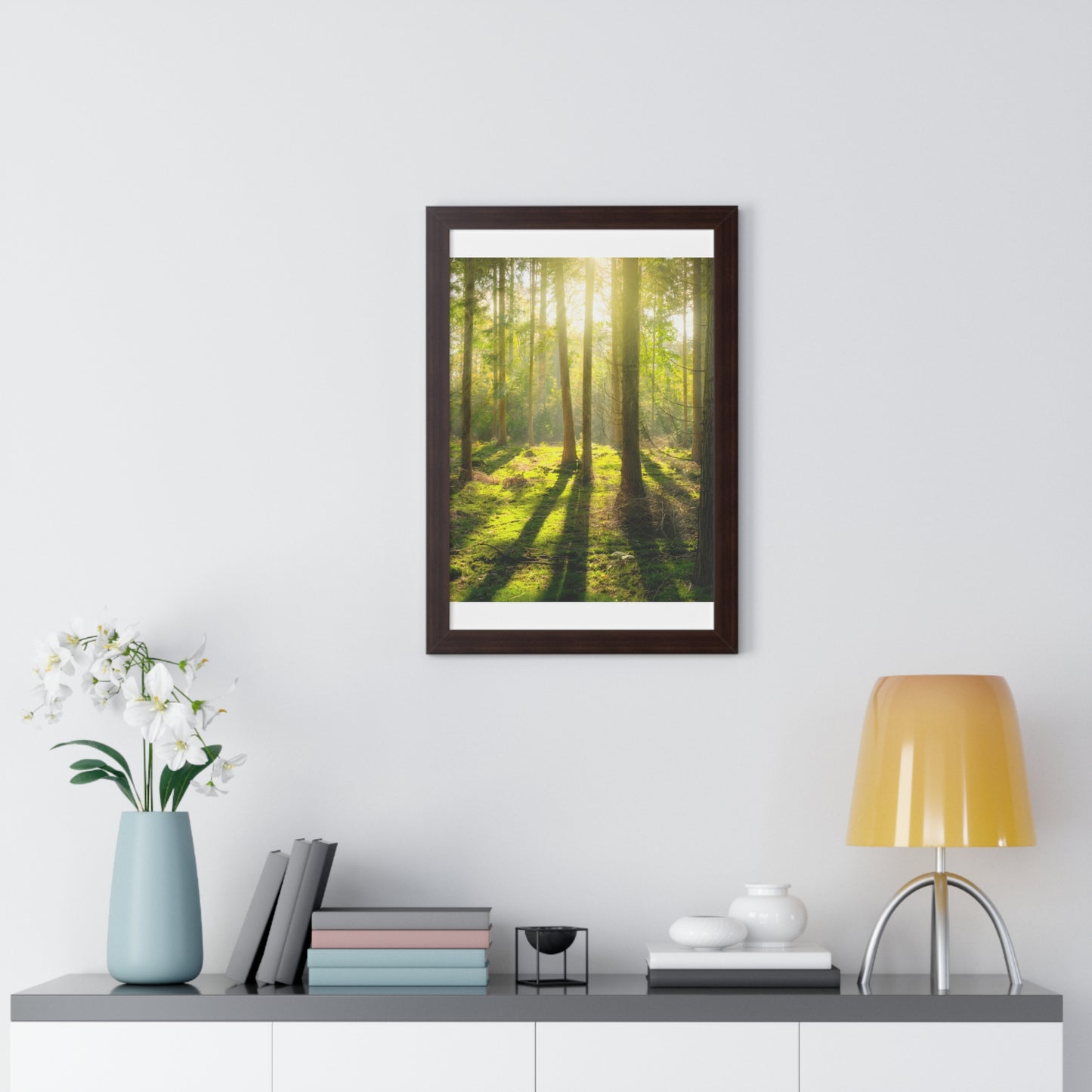 "Mossy Woodland" Framed Vertical Poster