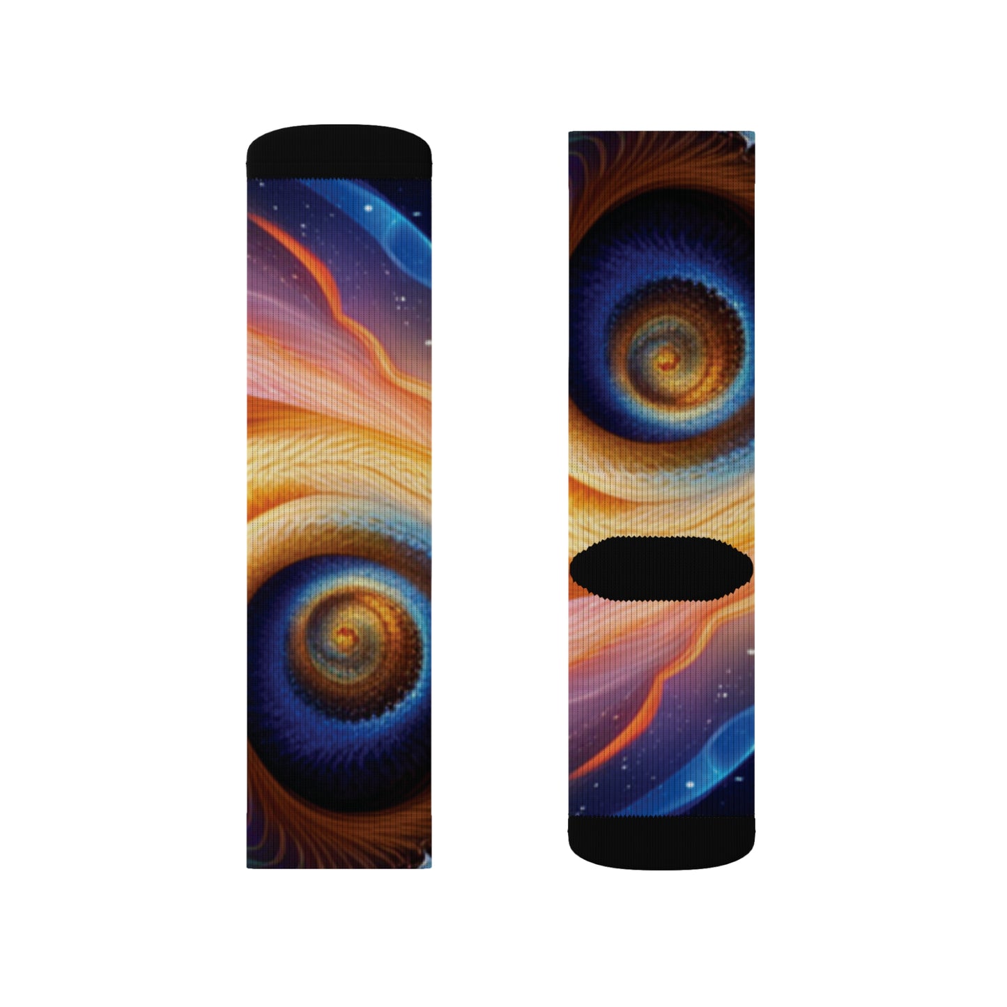 "Cosmic Spiral" Sublimation Socks