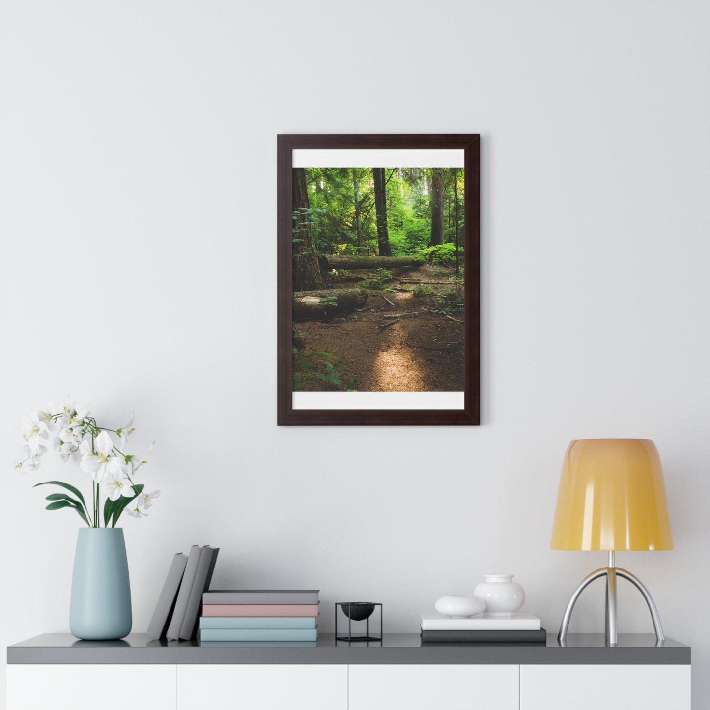 "Fallen Tree" Framed Vertical Poster