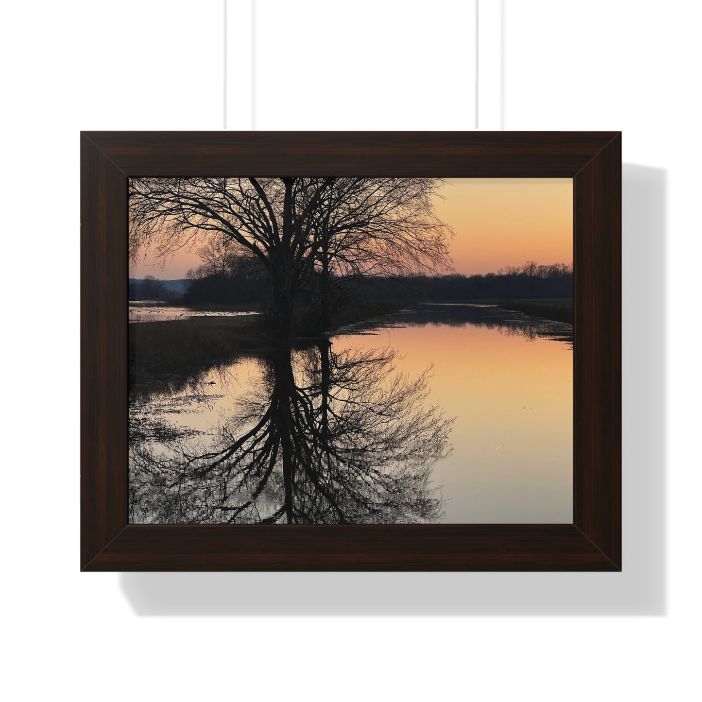 “Reflection At Sunset” Framed Poster