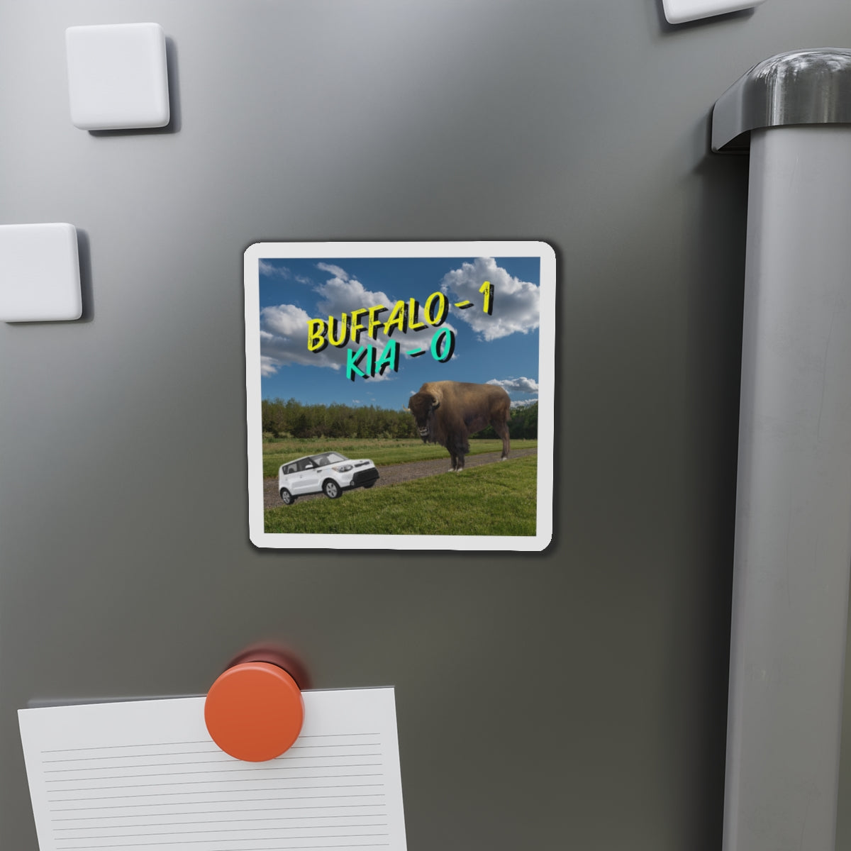 "Buffalo vs Kia" Die-Cut Magnets