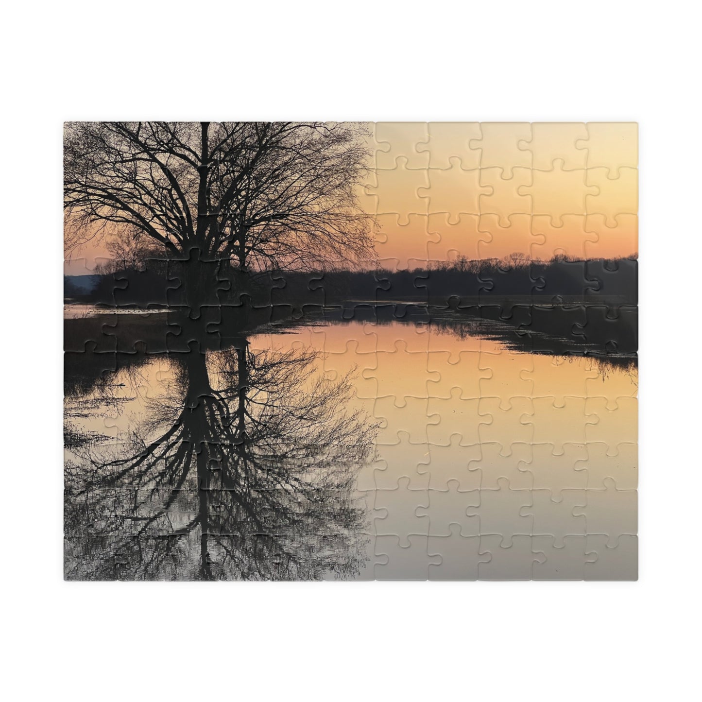 Horizontal “Reflection At Sunset” Puzzle (110, 252, 520, 1014-piece)