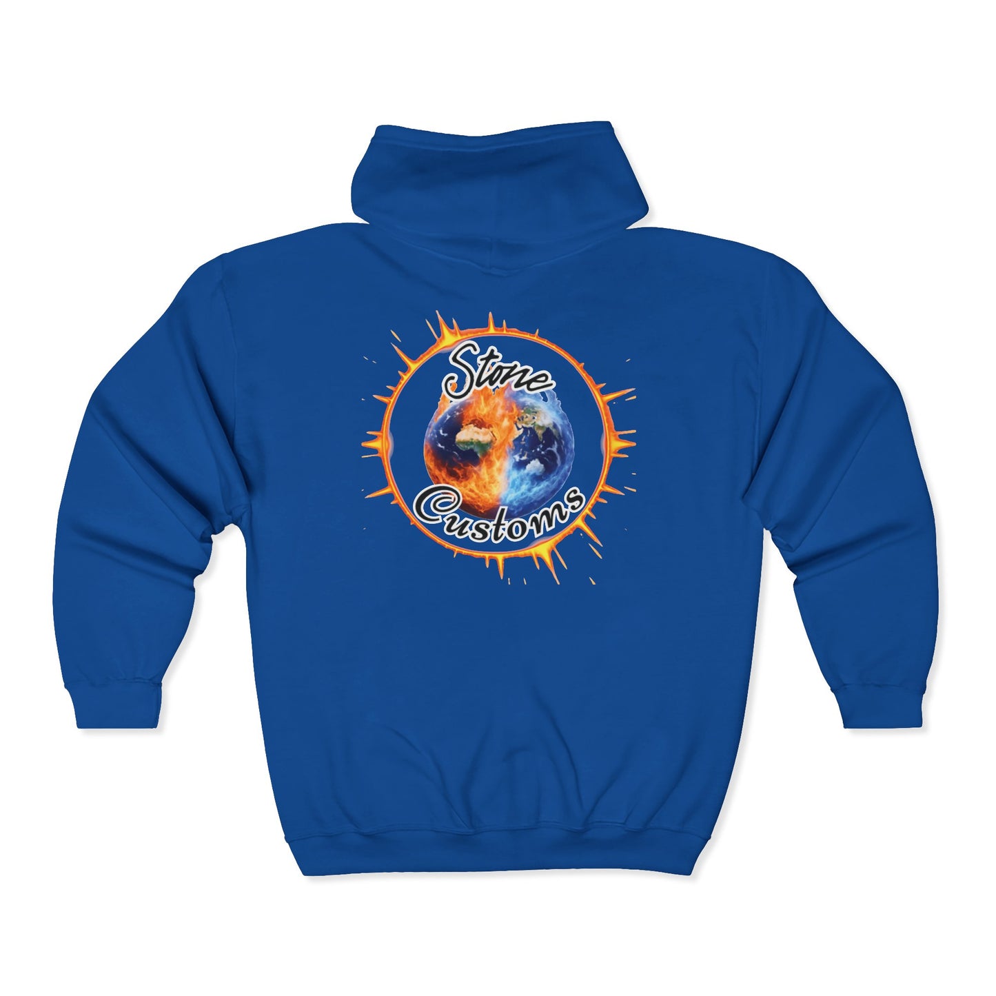 "Stone Customs" Logo on back - Unisex Heavy Blend™ Full Zip Hooded Sweatshirt