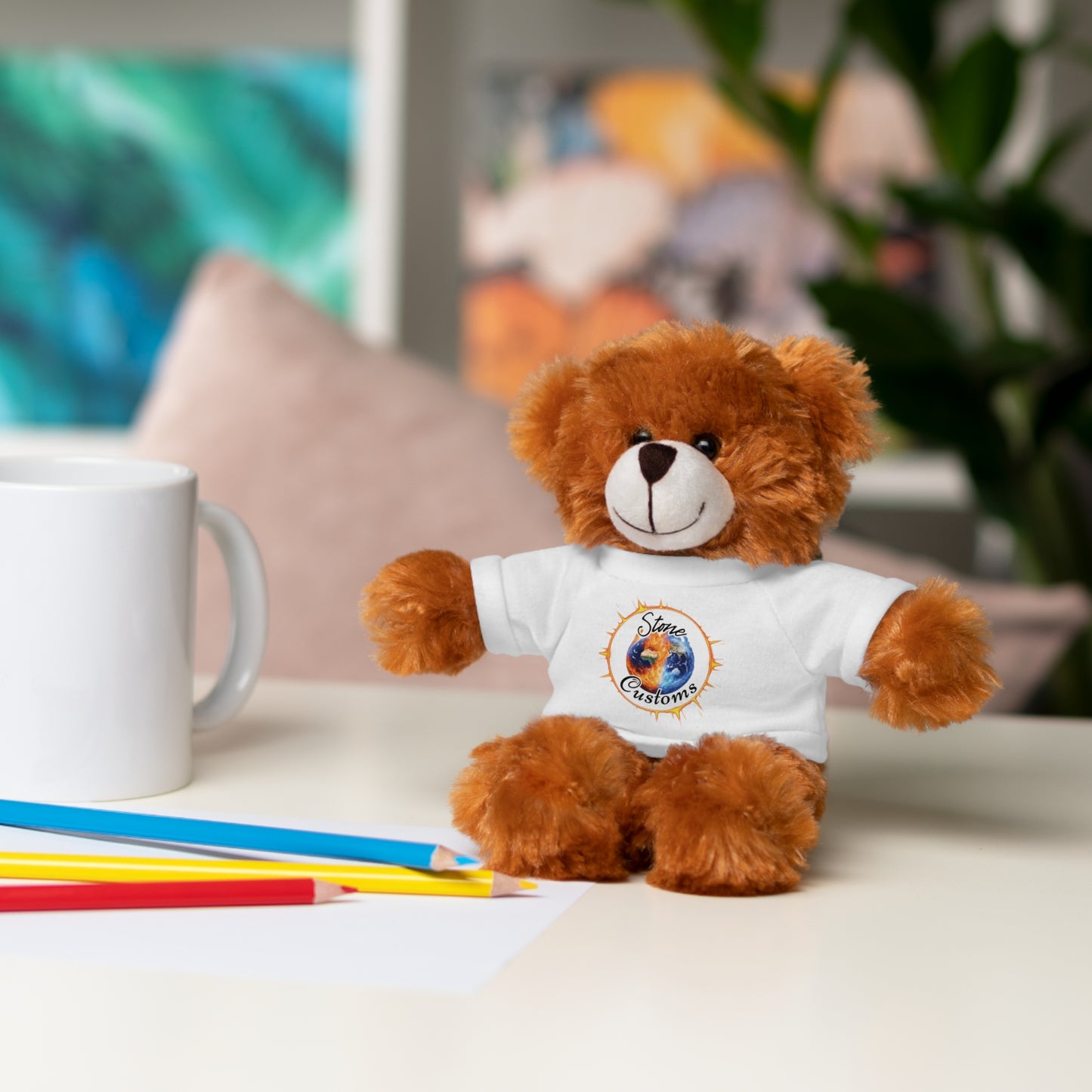 "Stone Customs" Stuffed Animals with Logo Tee
