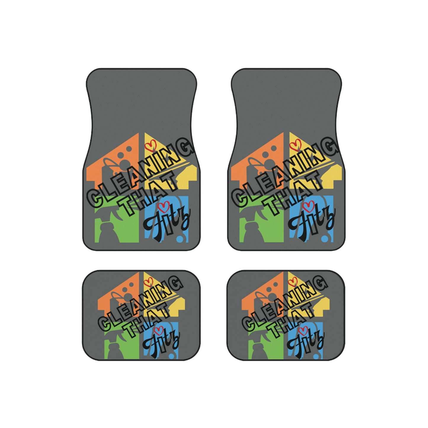 "Cleaning That Fitz" Logo Car Mats (Set of 4)