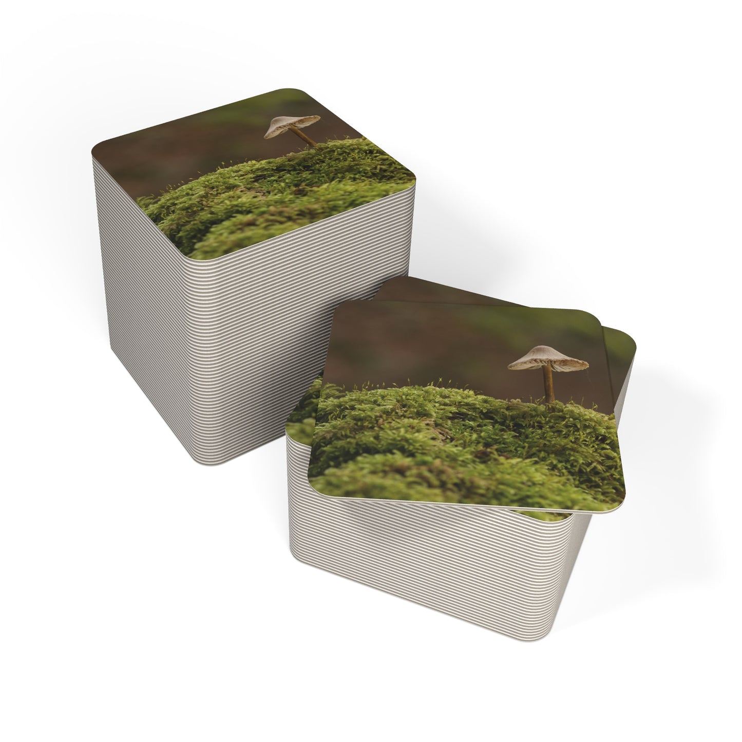 "Mushroom On Mossy Mound" Coasters (50, 100 pcs)