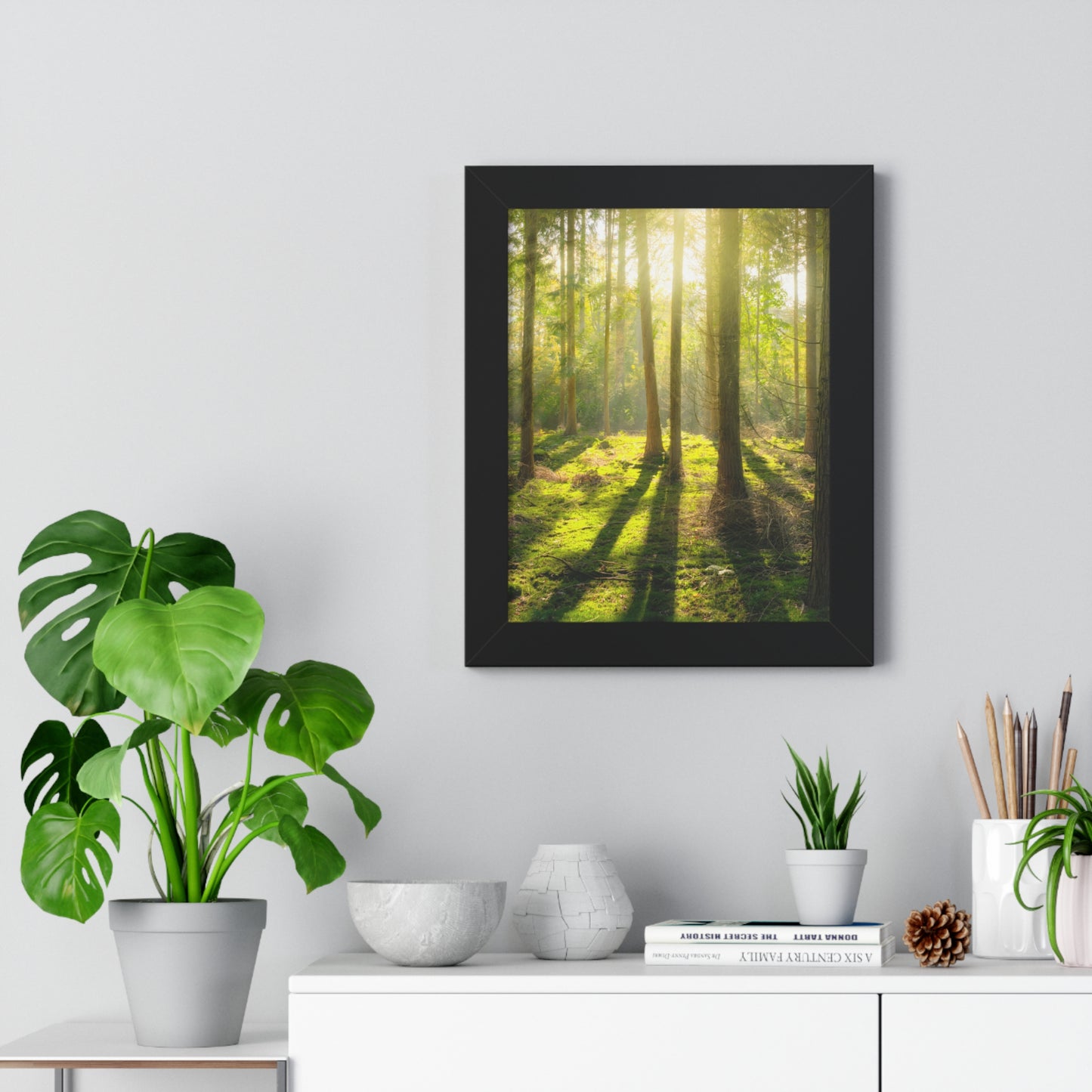 "Mossy Woodland" Framed Vertical Poster