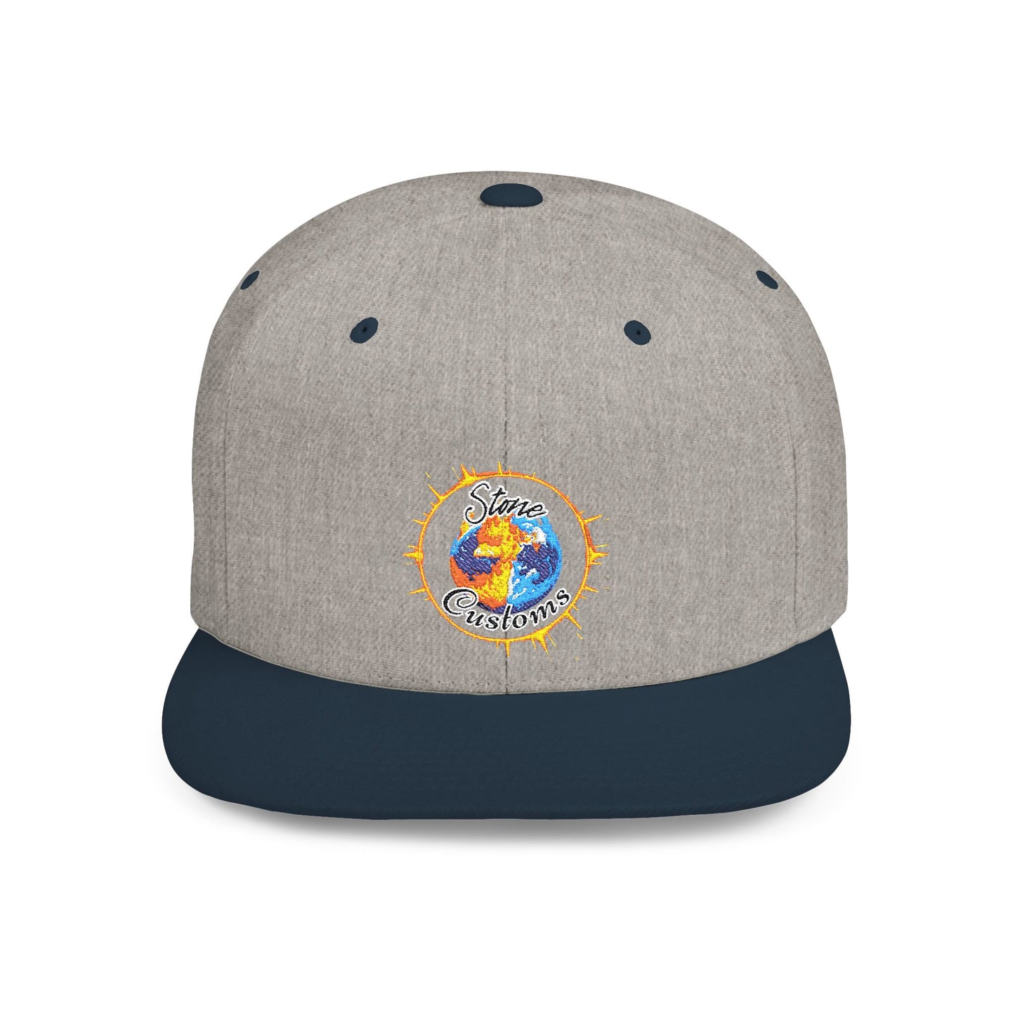"Stone Customs" Logo Flat Bill Snapback