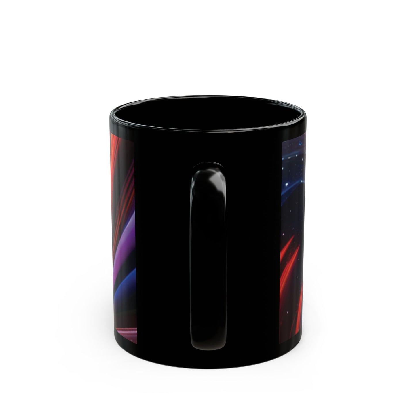 "Cosmic Spiral" Black Mug (11oz, 15oz)