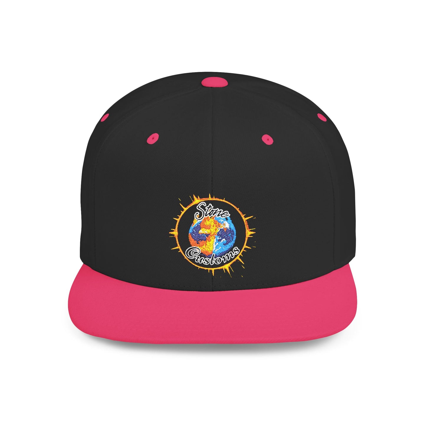 "Stone Customs" Logo Flat Bill Snapback