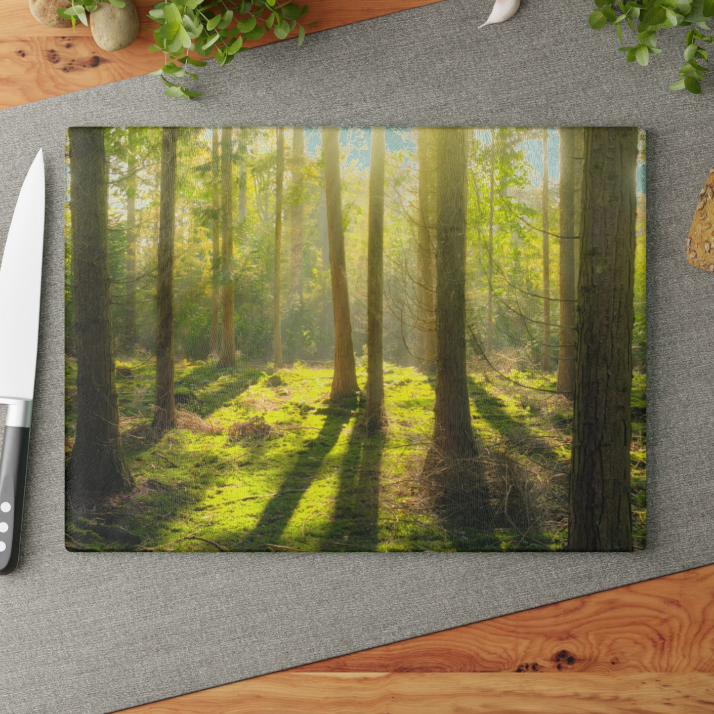 "Mossy Woodland" Glass Cutting Board