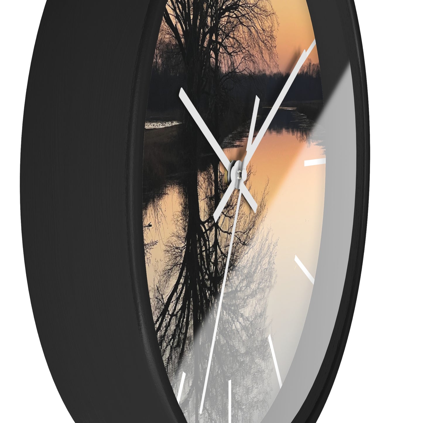 “Reflection At Sunset” Wall Clock