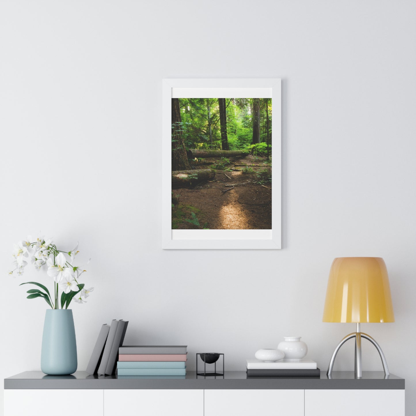 "Fallen Tree" Framed Vertical Poster