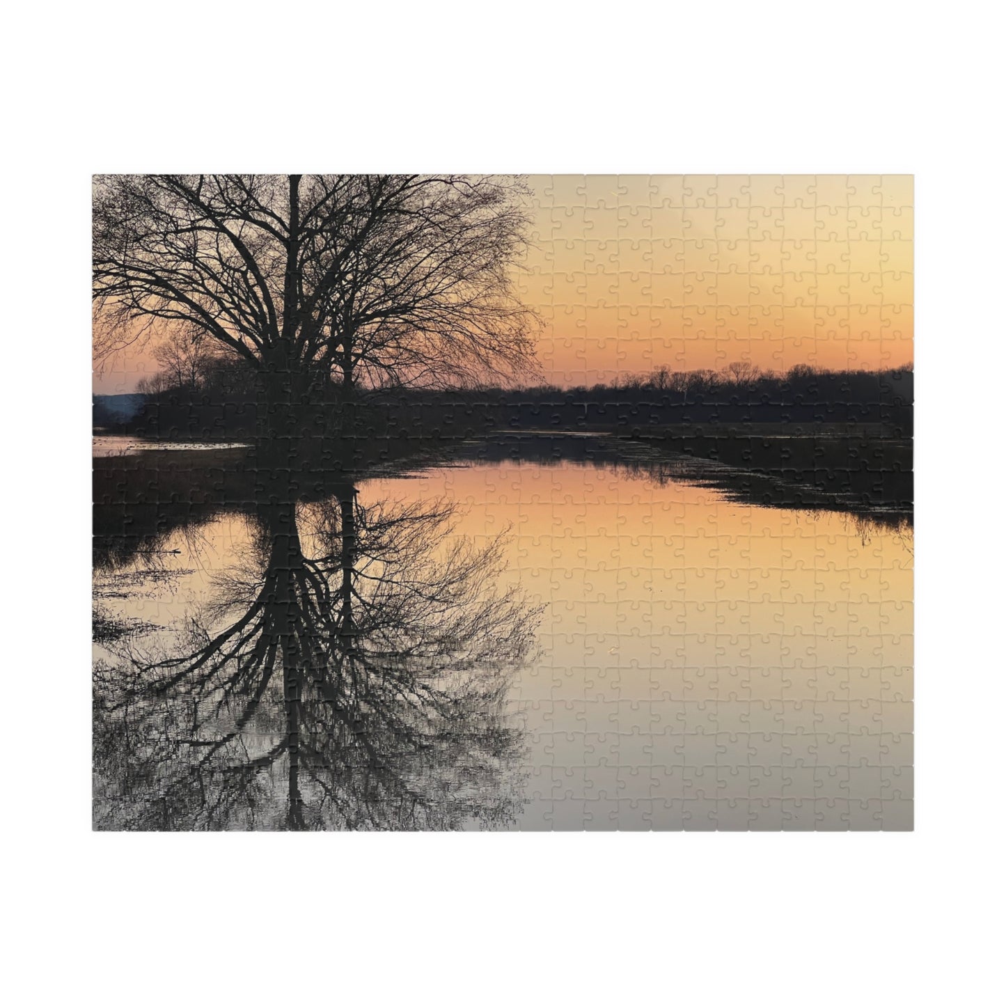 Horizontal “Reflection At Sunset” Puzzle (110, 252, 520, 1014-piece)