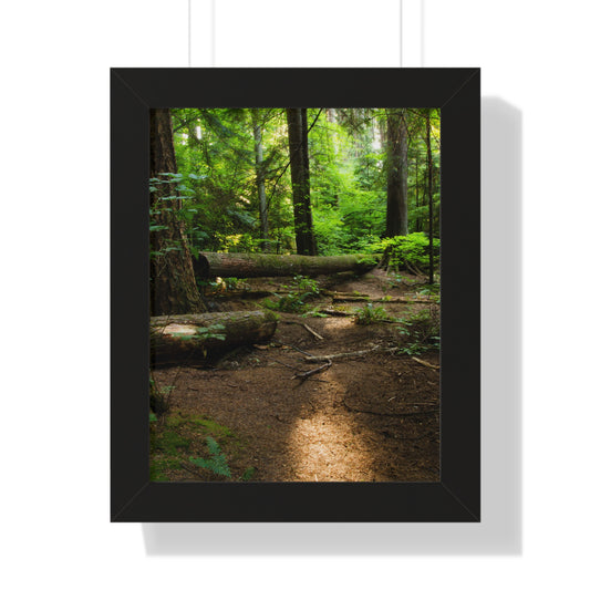 "Fallen Tree" Framed Vertical Poster