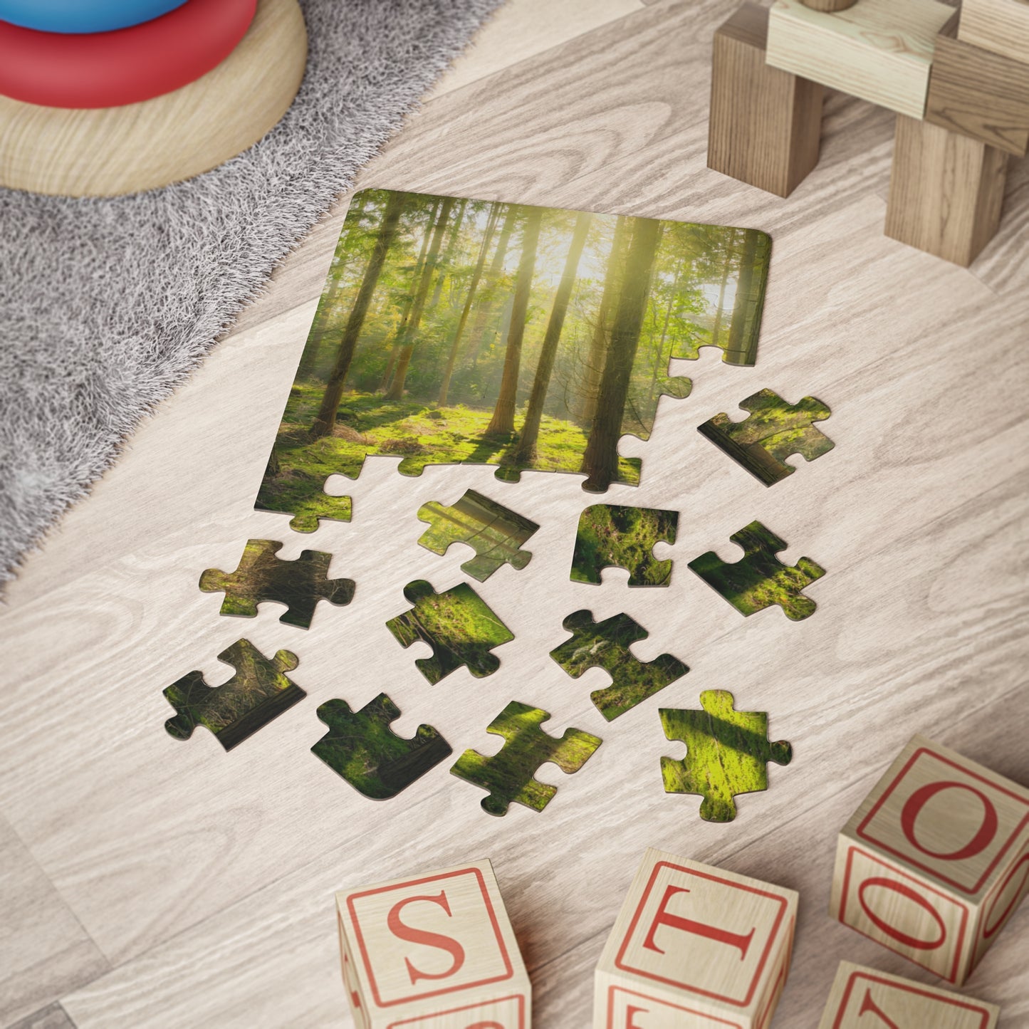 "Mossy Woodland" Kids' Puzzle, 30-Piece