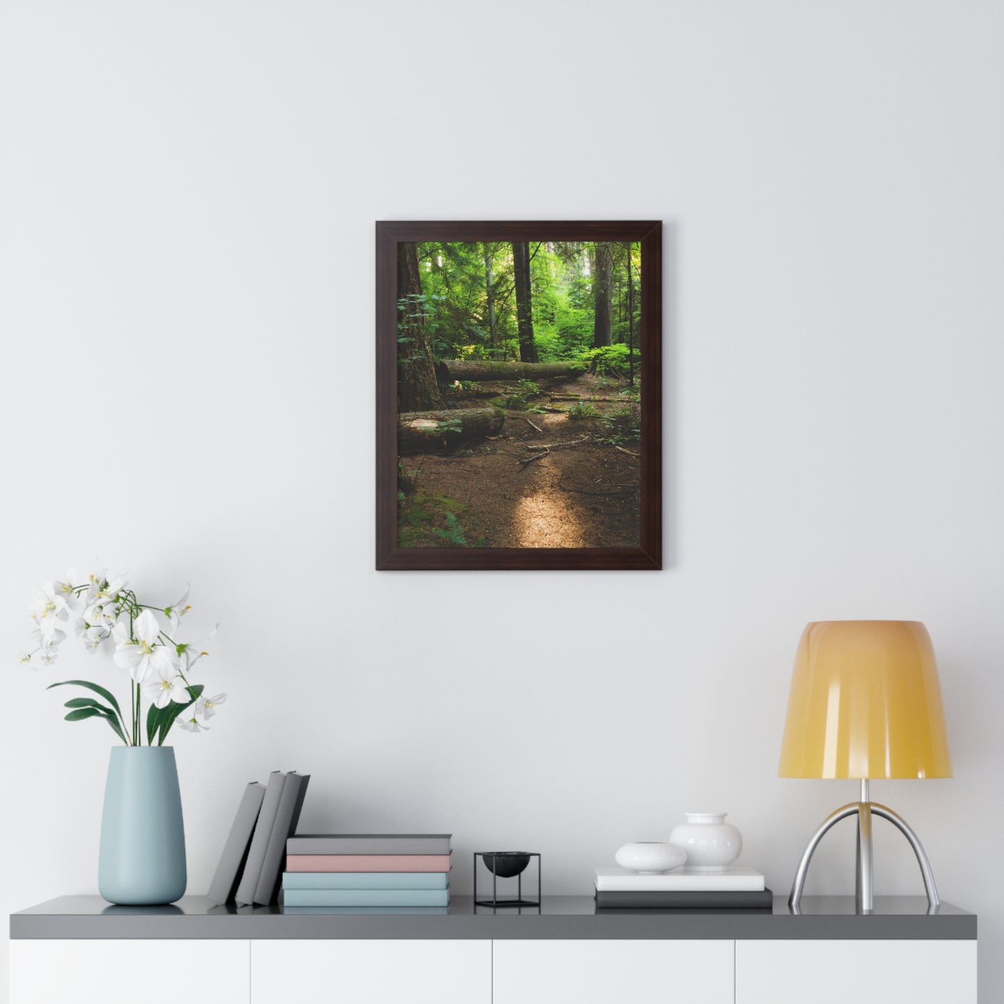 "Fallen Tree" Framed Vertical Poster