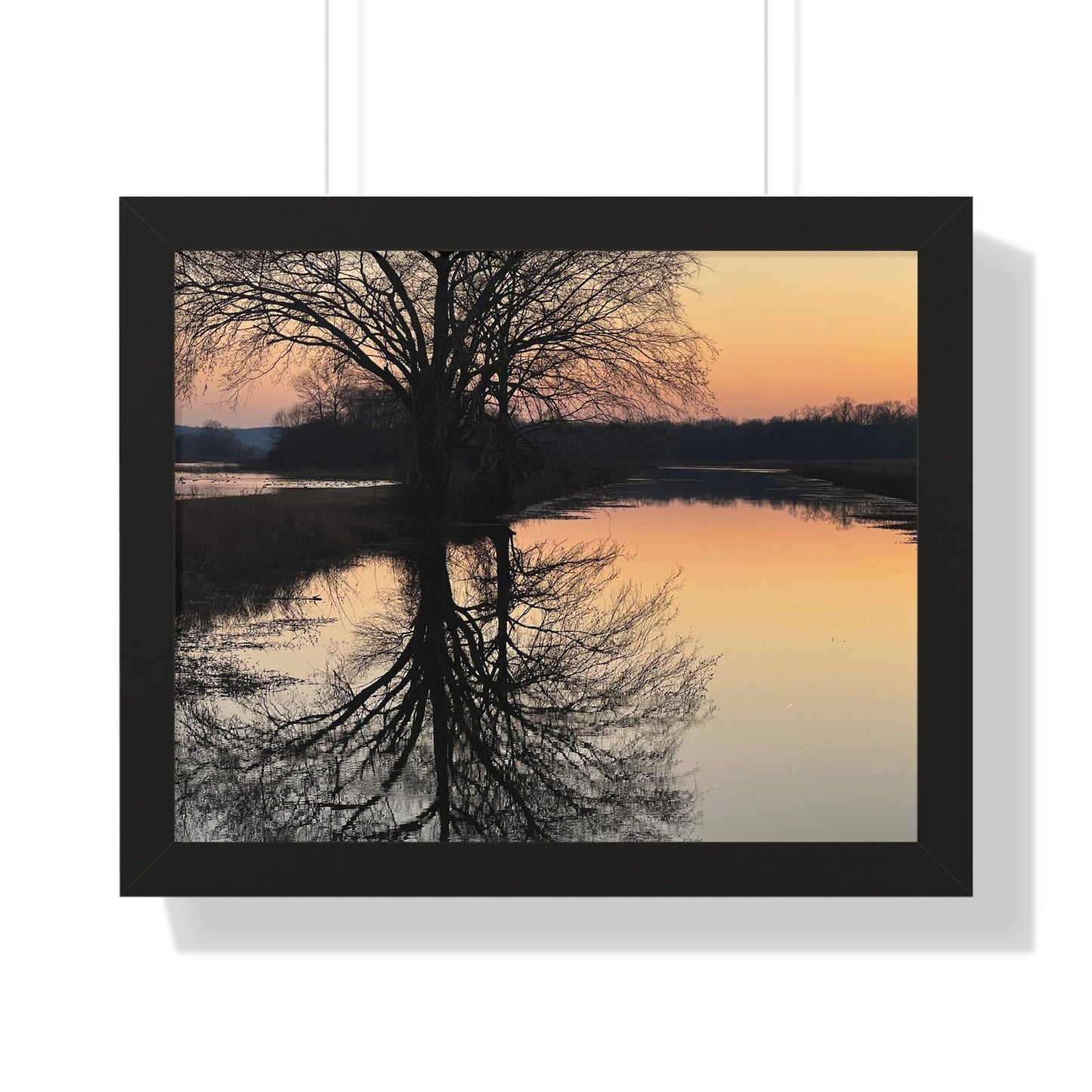 “Reflection At Sunset” Framed Poster