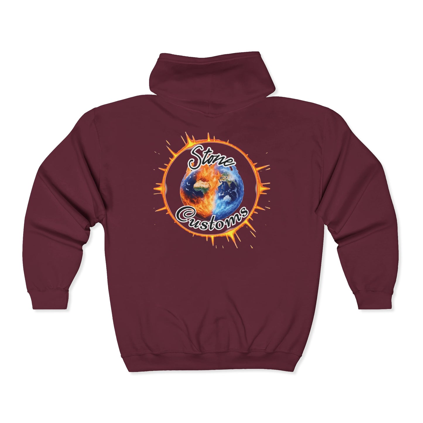 "Stone Customs" Logo on back - Unisex Heavy Blend™ Full Zip Hooded Sweatshirt