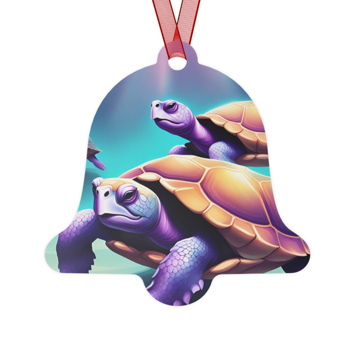 "Purple Turtles" Metal Ornaments