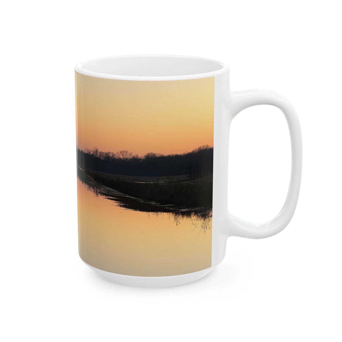 “Reflection At Sunset” Ceramic Mug, (11oz, 15oz)