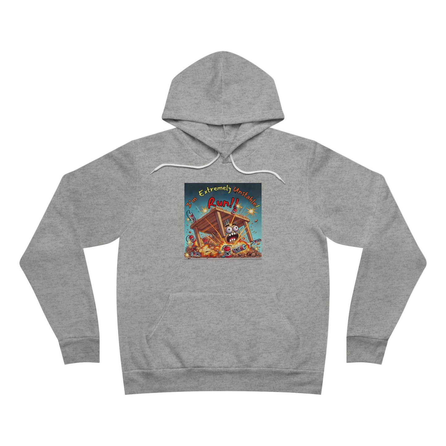 Unisex retro art Hoodie - “I'm Extremely Unstable Run” with “Stone Customs” logo on back