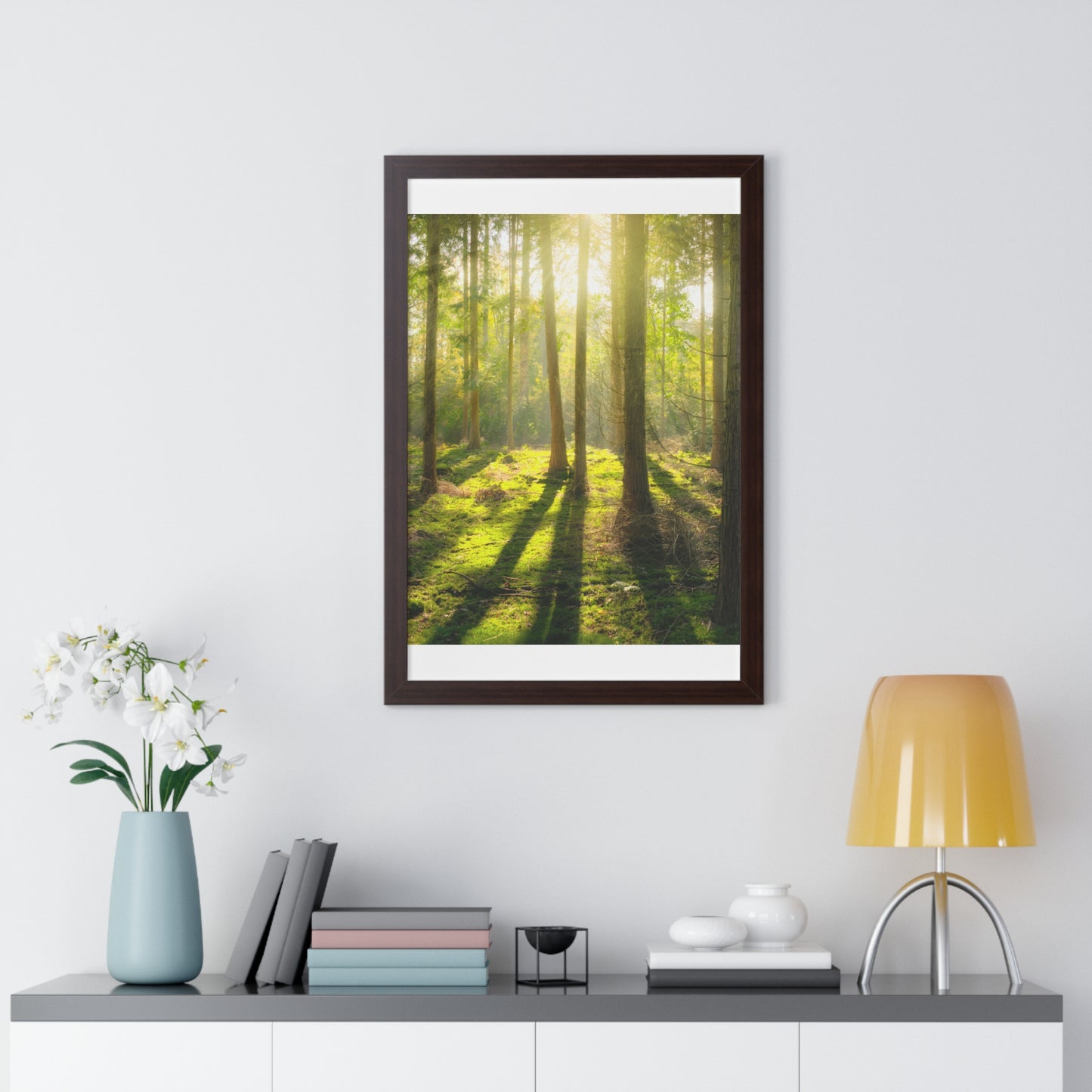 "Mossy Woodland" Framed Vertical Poster