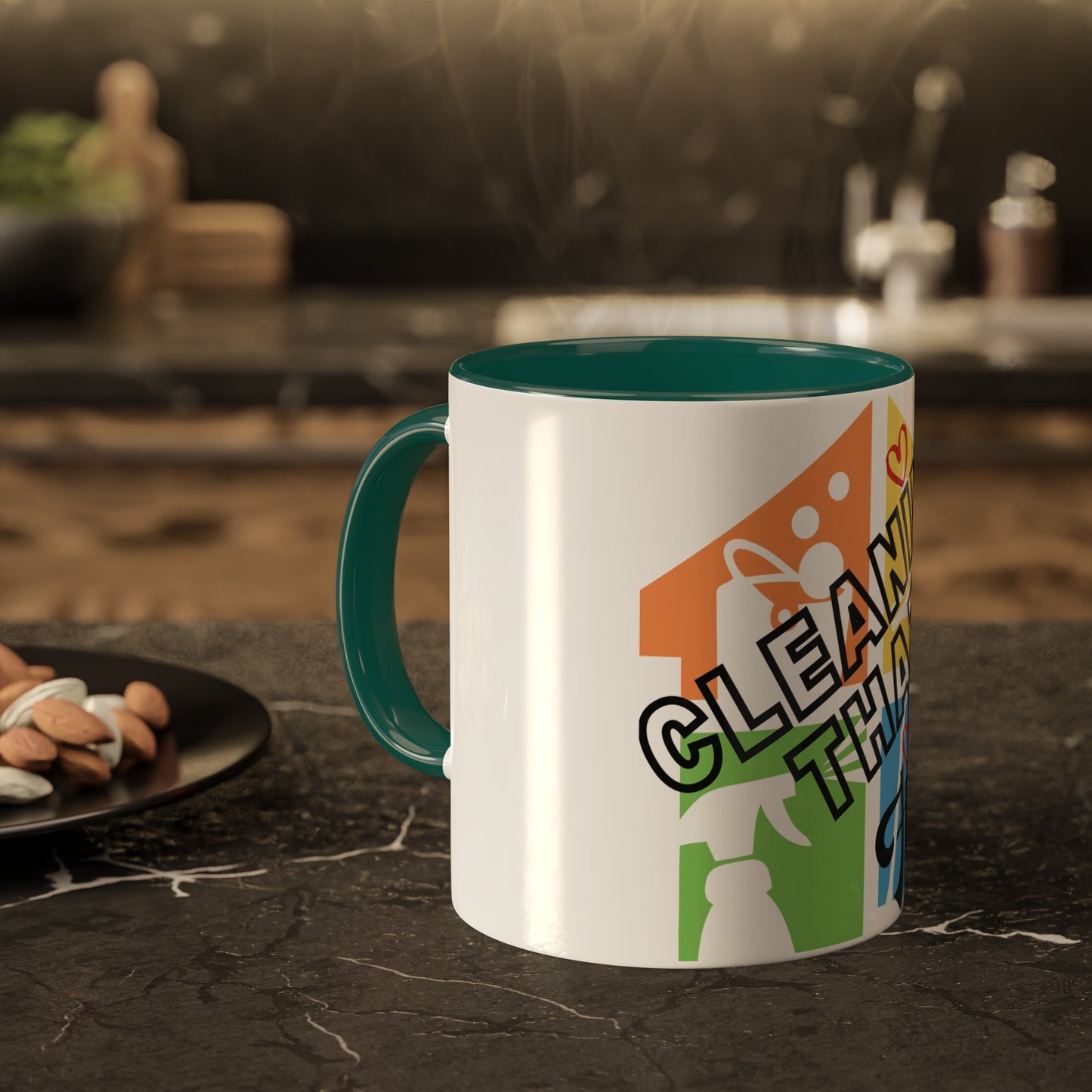 "Cleaning That Fitz" Logo Colorful Mugs, 11oz