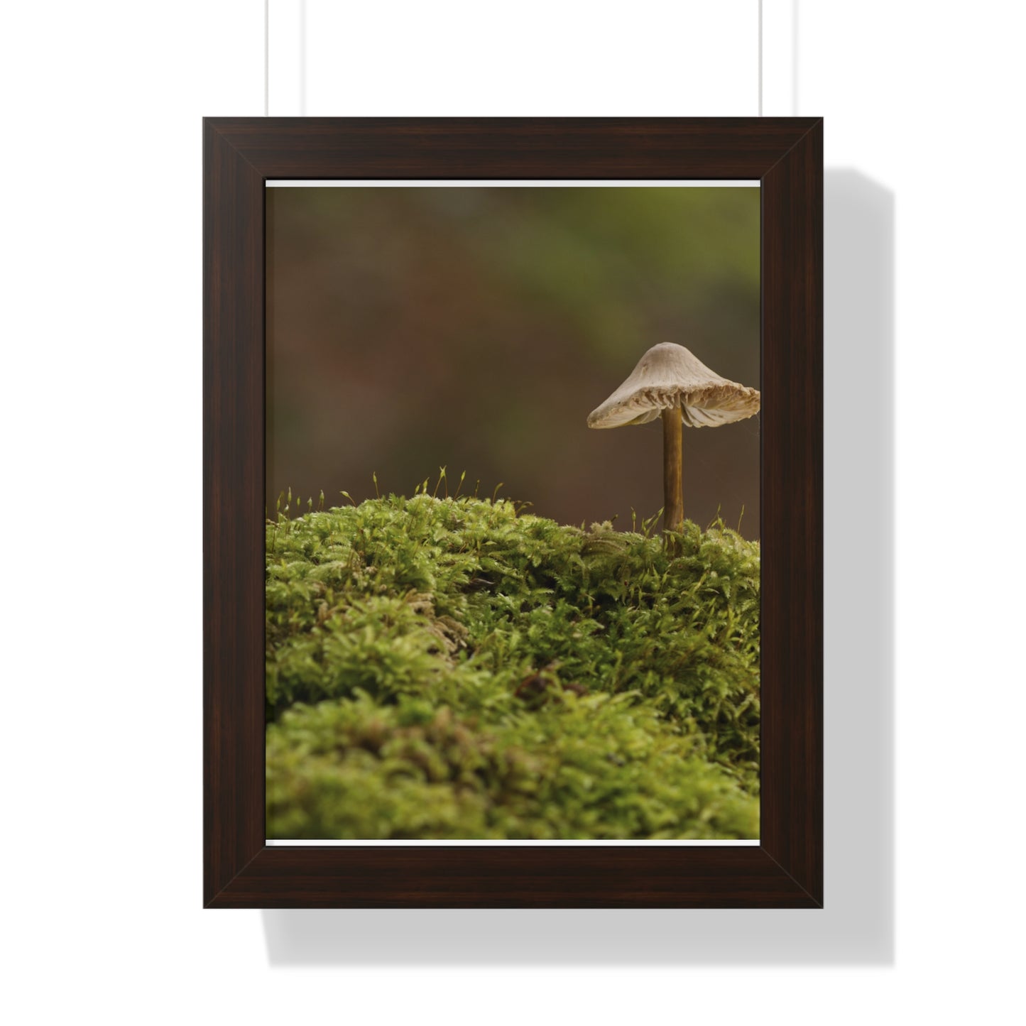 "Mushroom on Mossy Mound" Framed Vertical Poster