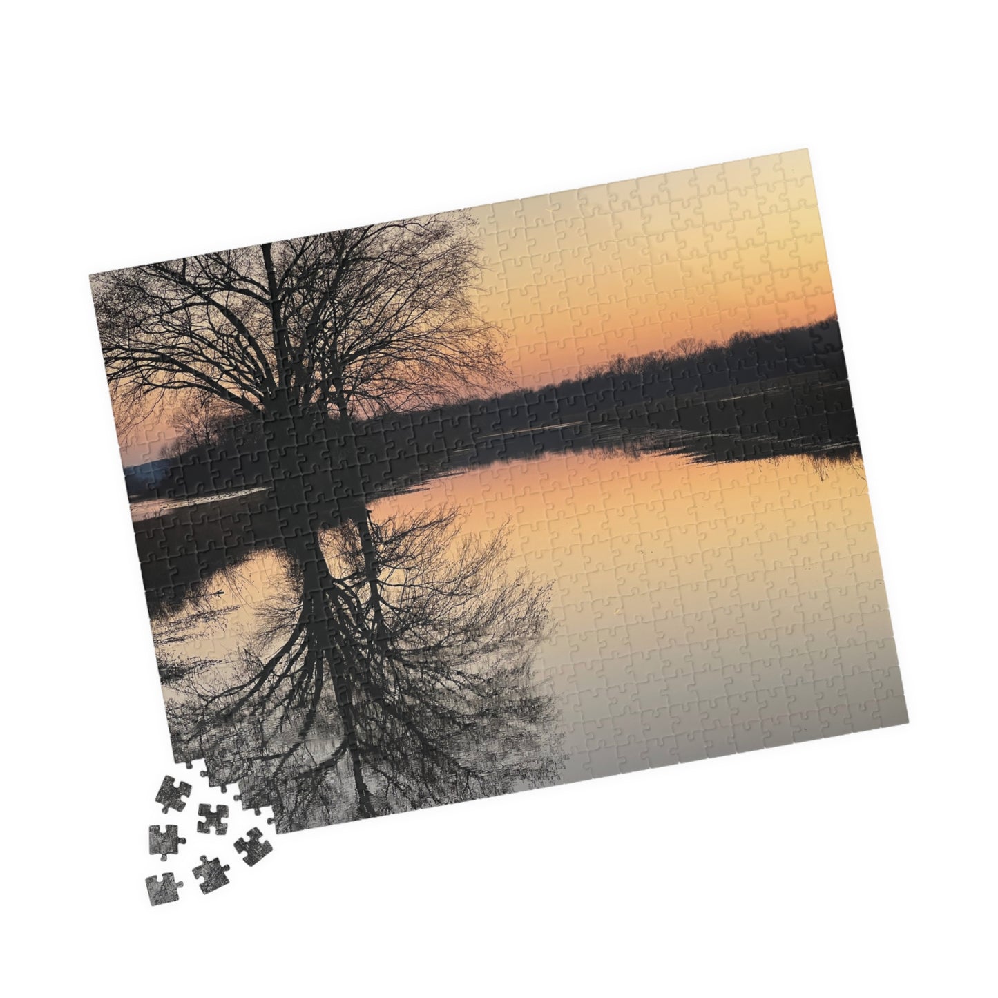 Horizontal “Reflection At Sunset” Puzzle (110, 252, 520, 1014-piece)