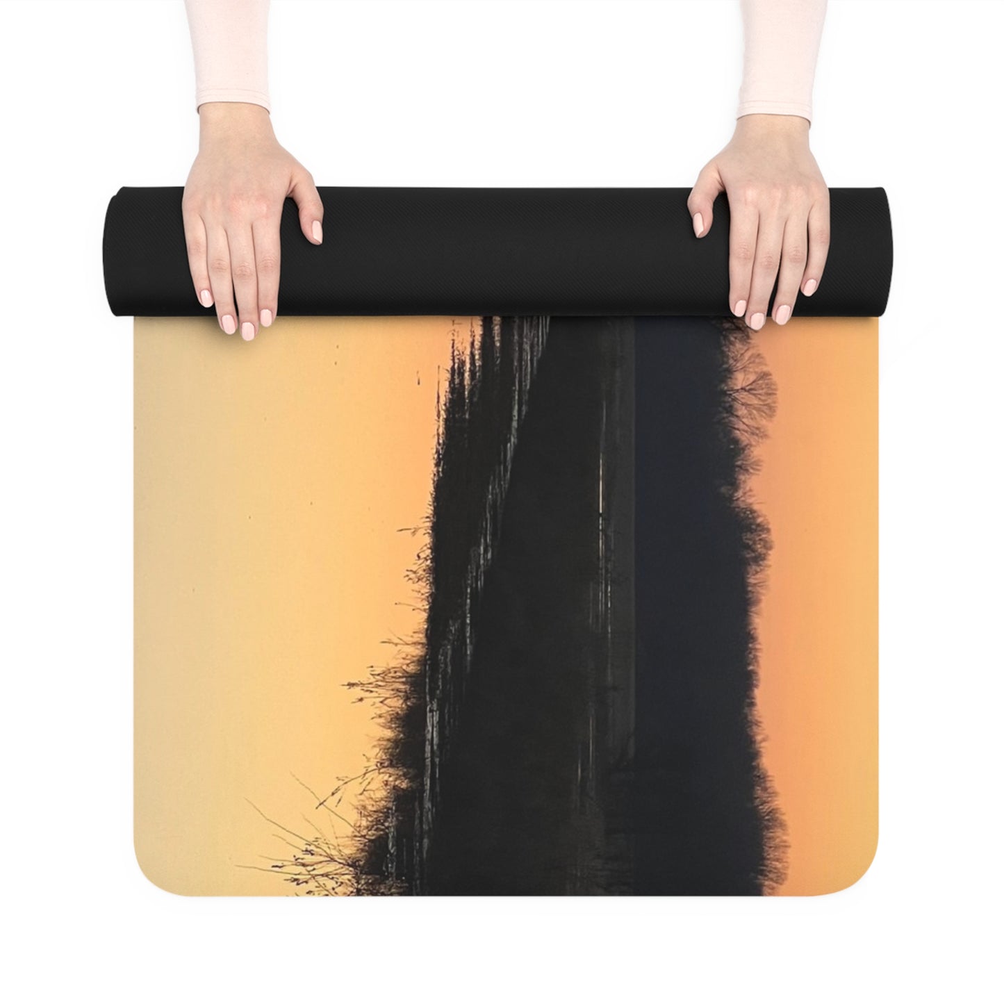 "Reflection At Sunset" Rubber Yoga Mat