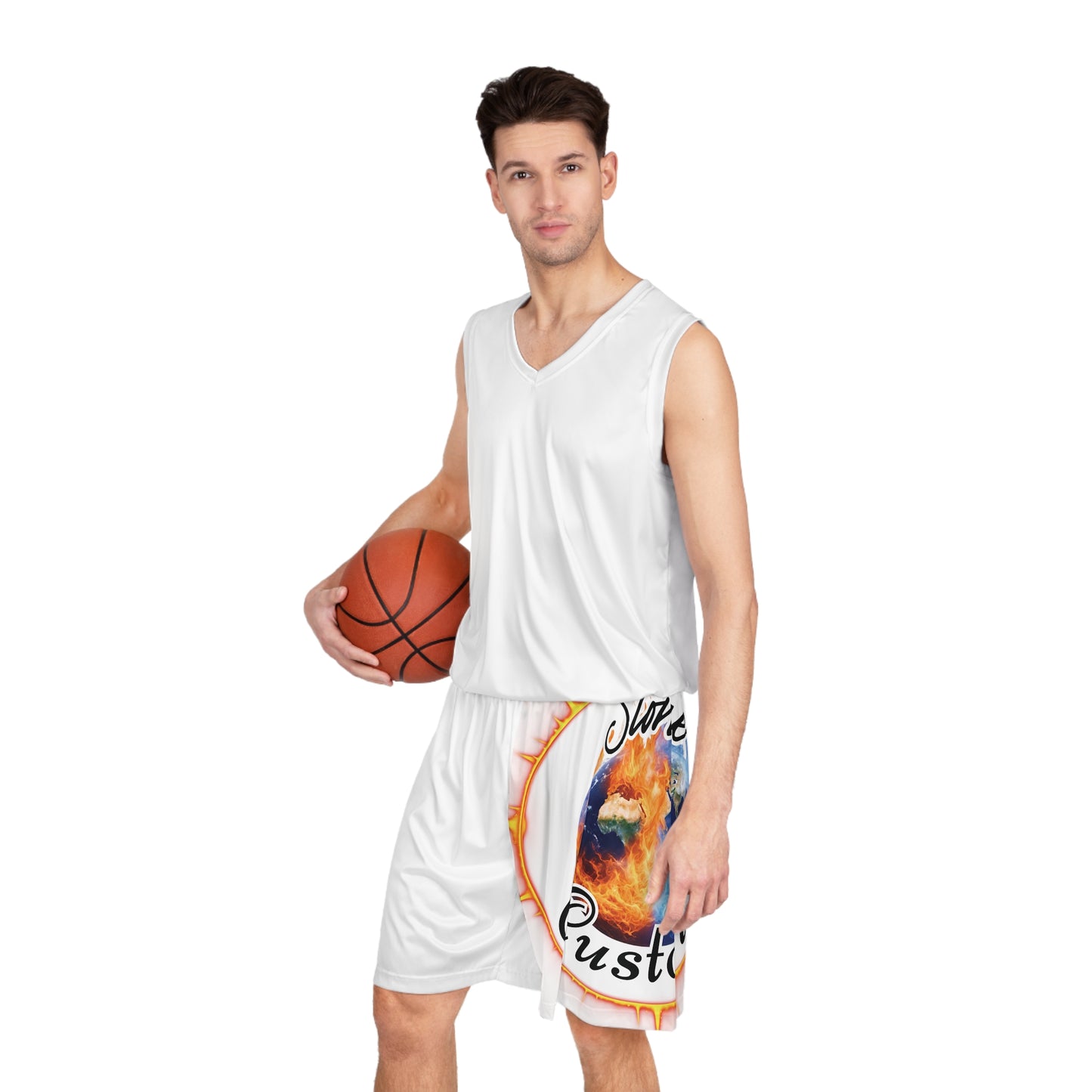 "Stone Customs" Left Leg Basketball Shorts (AOP)