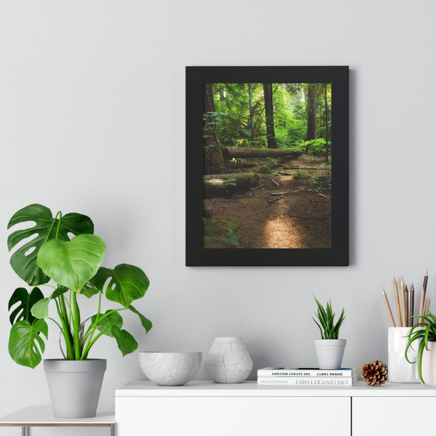 "Fallen Tree" Framed Vertical Poster