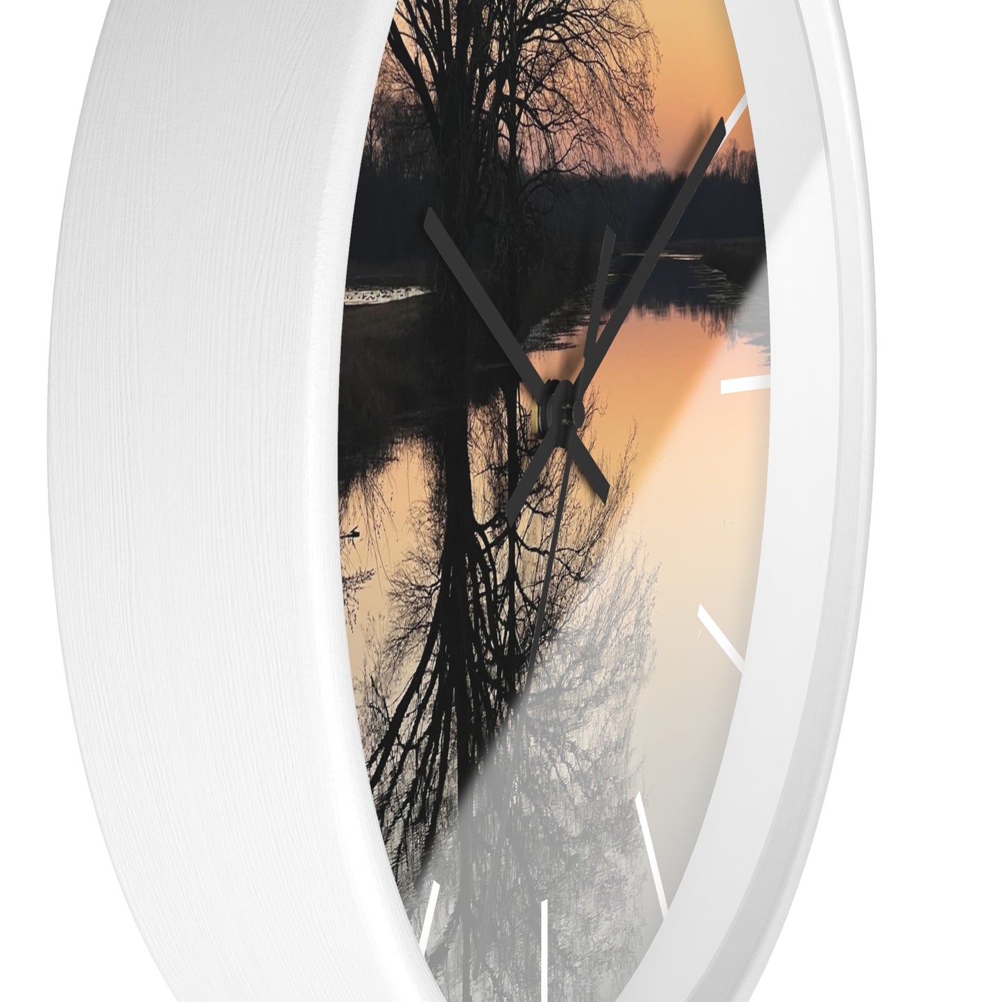 “Reflection At Sunset” Wall Clock