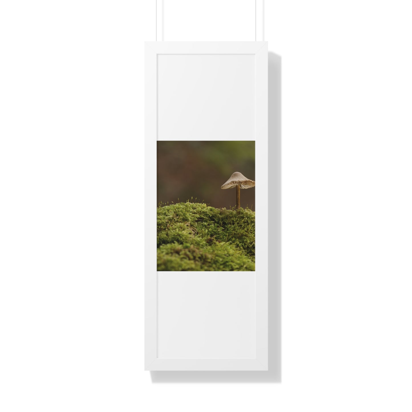 "Mushroom on Mossy Mound" Framed Vertical Poster