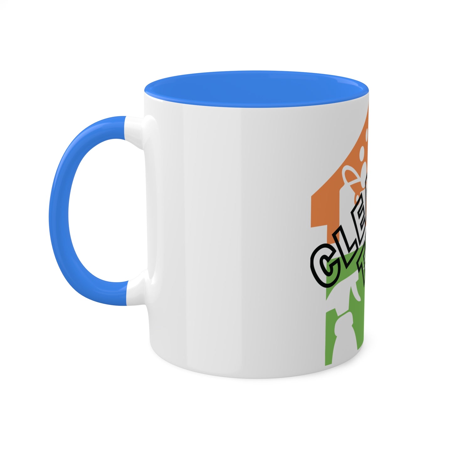 "Cleaning That Fitz" Logo Colorful Mugs, 11oz