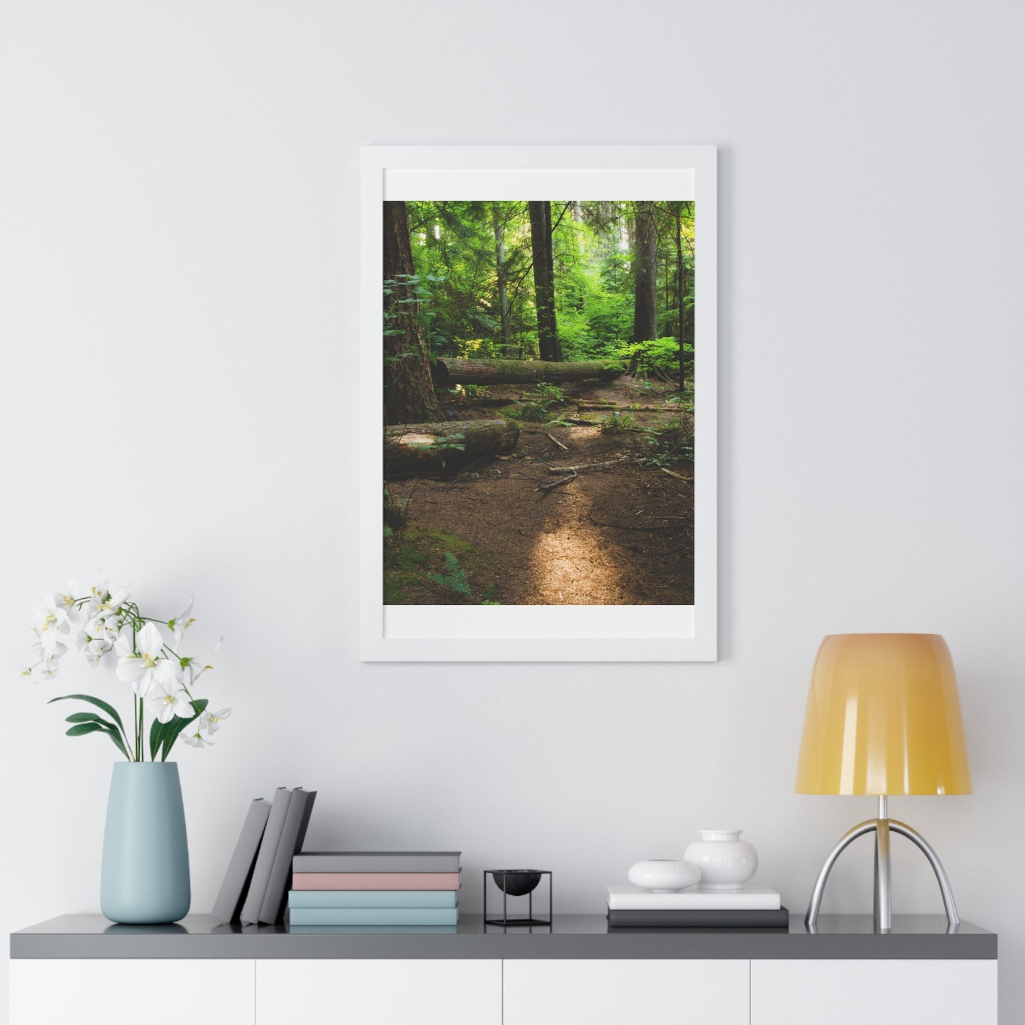 "Fallen Tree" Framed Vertical Poster