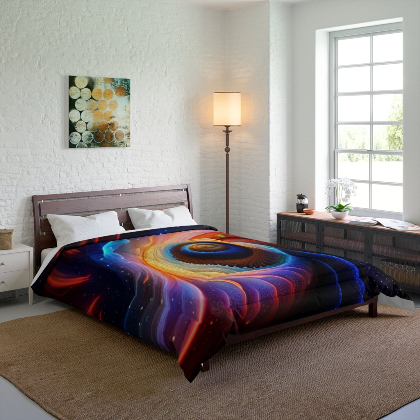 "Cosmic Spiral" Comforter